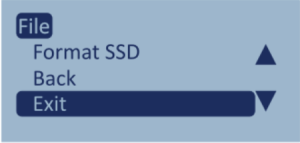 Screenshot of the LabSat 4 File Menu without the Info option visible