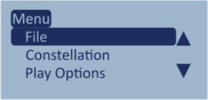Screenshot of the LabSat 4 Main Menu with 'File' highlighted.
