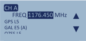 Screenshot of the CH A Frequency configuration screen.