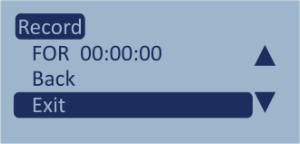 Screenshot of the Record Options menu with Exit highlighted.