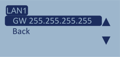 Screenshot of the GW sub-menu.