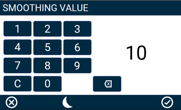 MFD Touch G Ball Smoothing Value