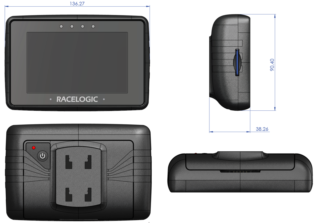 PB Touch Dimensions With Battery