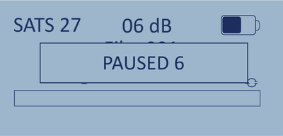 Screenshot of a LabSat 4 replaying a scenario file when paused between replays.