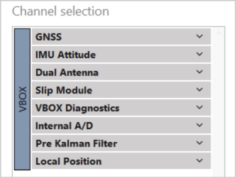 Cropped screenshot of the Channel Selection options, all collapsed.