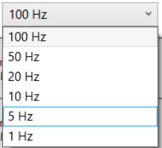 Screenshot of the CAN Port Output Rate Options.