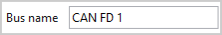 Cropped screenshot of the Bus Name option.
