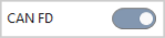 Cropped screenshot of the CAN FD toggle.