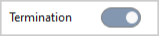 Cropped screenshot of the CAN Termination toggle.
