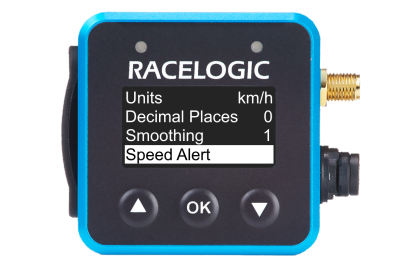 VBOX Mini LapTimer - speed settings - speed alert (400px)