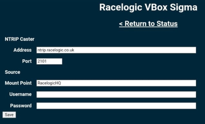 VBOX Sigma NTRIP Settings1