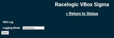 VBOX Sigma VBO Settings1