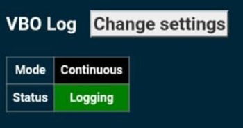 VBOX Sigma VBO Settings