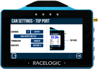 VBOX TOUCH FW v1.5 - CAN Settings - Output