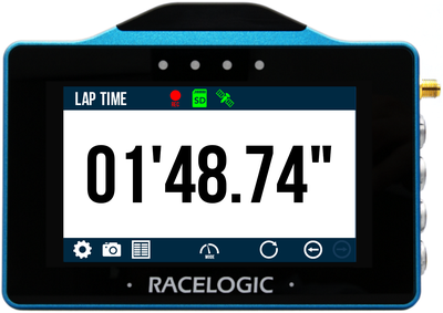 VBOX Touch displaying the Basic Lap Timing Screen.