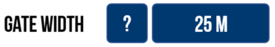 Gate Width option in the Lap Timing Settings on VBOX Touch. 