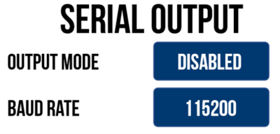 Serial Output options in the CAN bus settings on VBOX Touch.