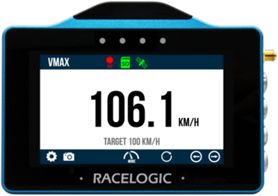 VBOX Touch displaying the Vmax Speed screen.