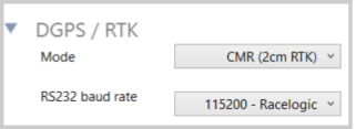 Screenshot of the DGPS/RTK settings.