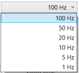 Screenshot of the Log Rate options.