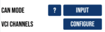 CAN Mode - Input option in the CAN settings on VBOX Touch.